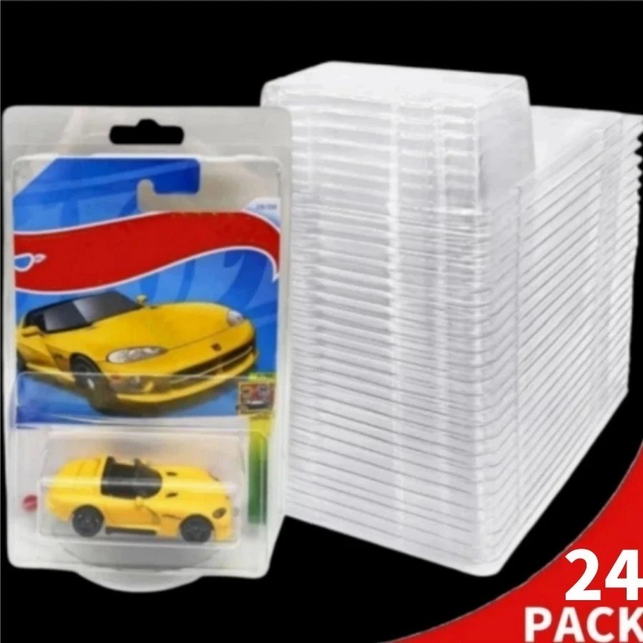 24Pack Clear Protector Case Plastic Display Fit For Hot Wheels & Matchbox Basic gallery