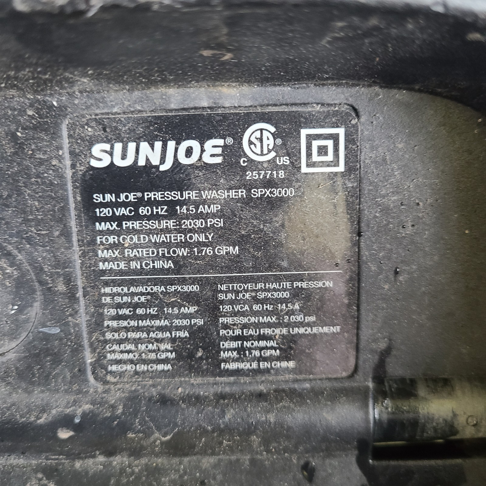 OEM Sun Joe High Pressure Washer Hose SPX3000 2900 PSI Used M22 15mm gallery