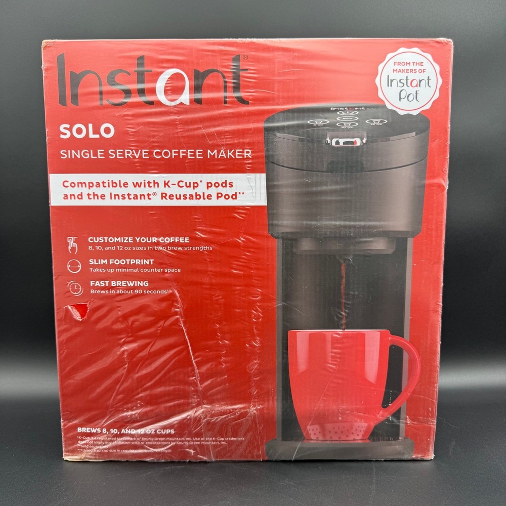 Instant Solo Single Serve Coffee Maker K-Cup Compatible 40oz Reservoir Black