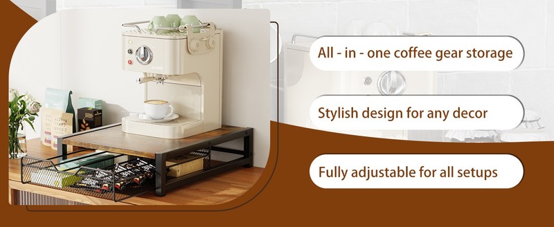 Coffee Pod Holder for Keuring K-Cup,Rustic Brown Counter Stora gallery