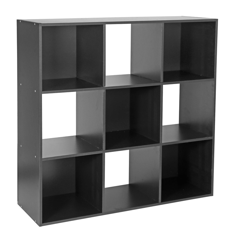 9-Cube Black Closet Organizer Storage Shelves Save Space Study Bookshelves gallery
