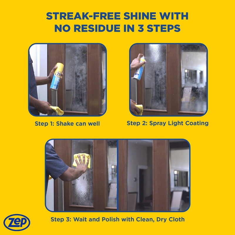 Zep Foaming Glass and Plexiglass Cleaner - 19 oz (Case of 4) ZUFGC19 gallery
