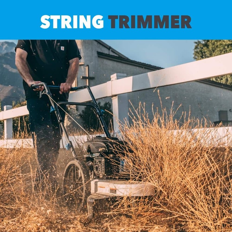 Walk Behind String Trimmer Lawn Field Brush Mower 173cc Grass Weed Eater 22" gallery