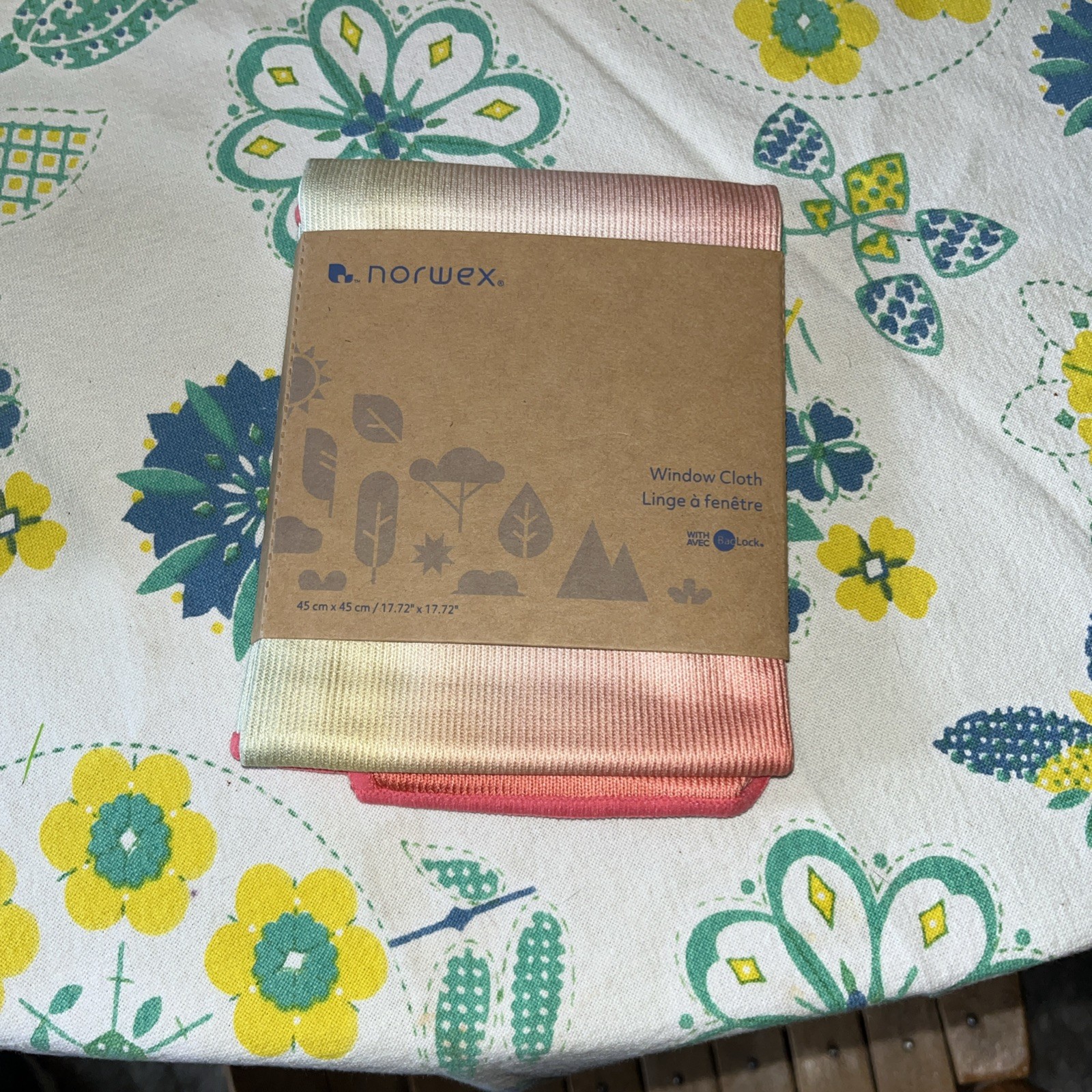 Authentic Norwex Window Cloth Sunset Glass Mirrors Clean w/ ONLY water! gallery