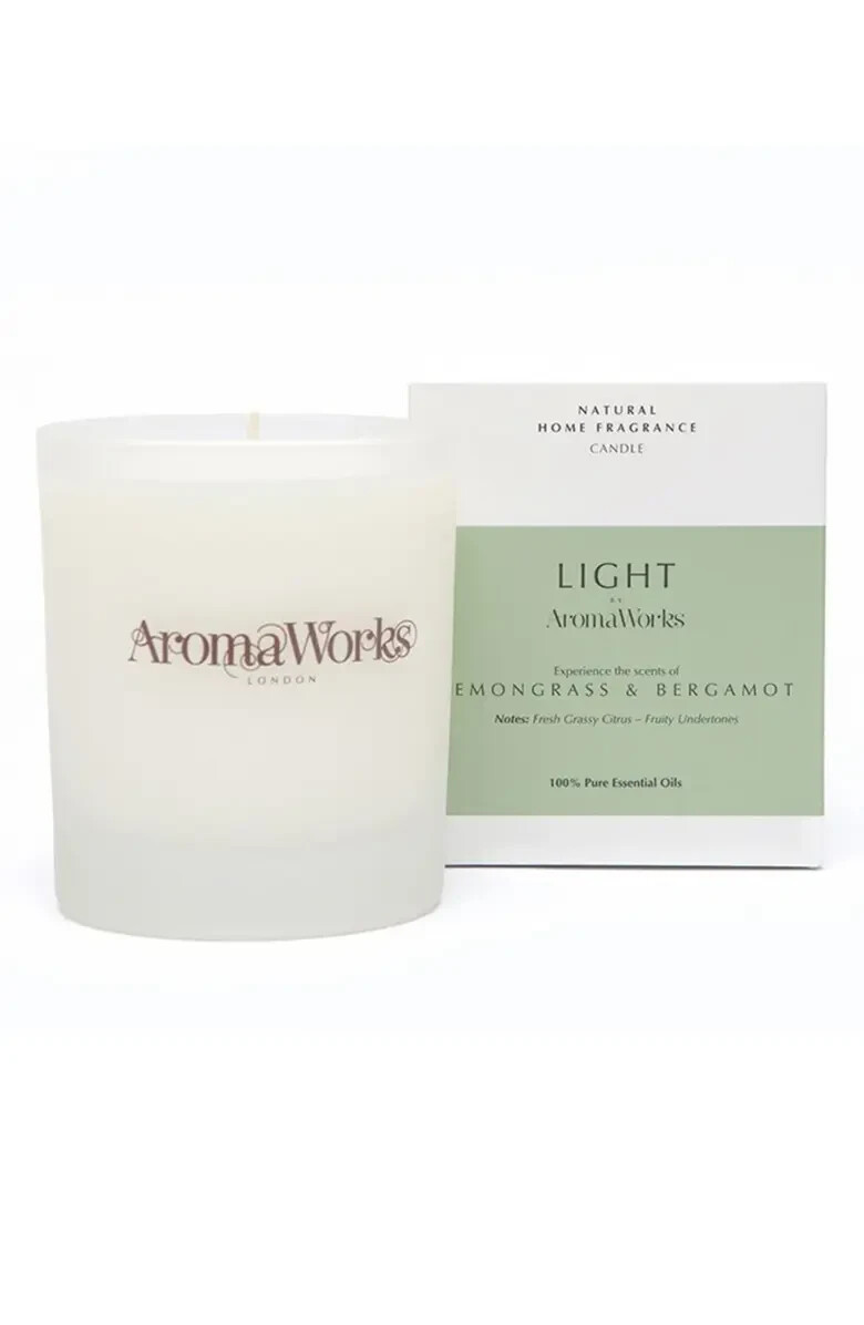 AromaWorks Lemongrass & Bergamot Natural Fragrance 7.75 oz Essential Oil Candle gallery