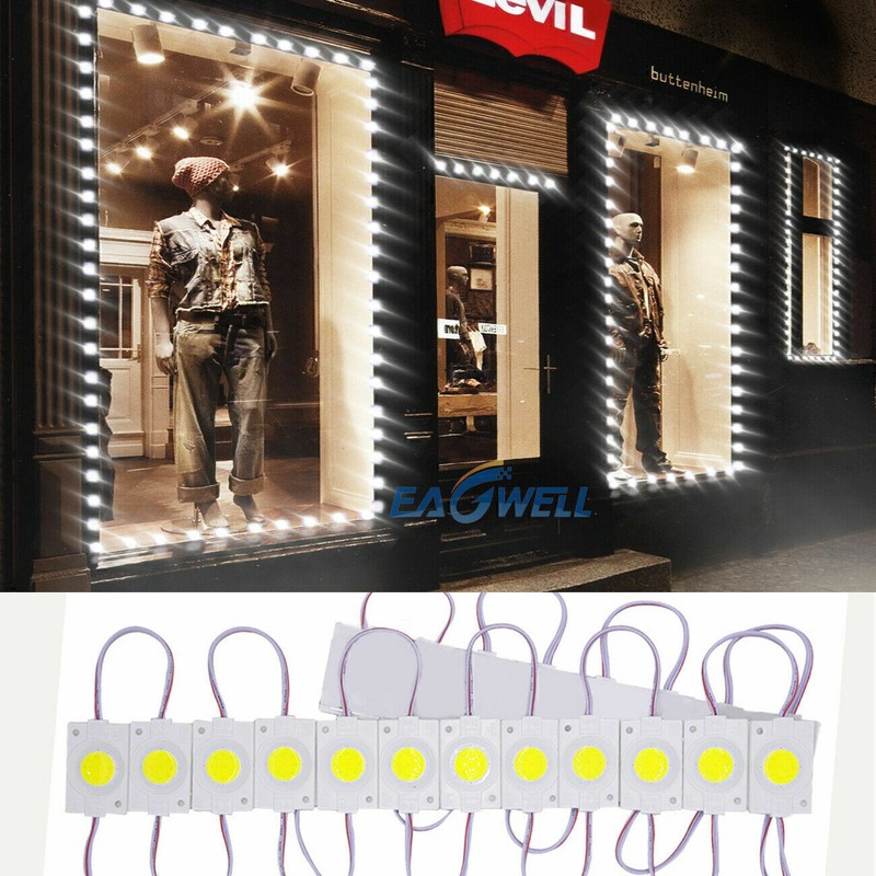 20PC~200PCS COB Module 1 LED Light IP65 Waterproof Super Bright Sign Lamp DC 12V gallery