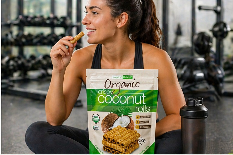 2 PACK Tropical Fields Organic Crispy Coconut Rolls, 11 OZ Each, FREE SHIPPING!! gallery