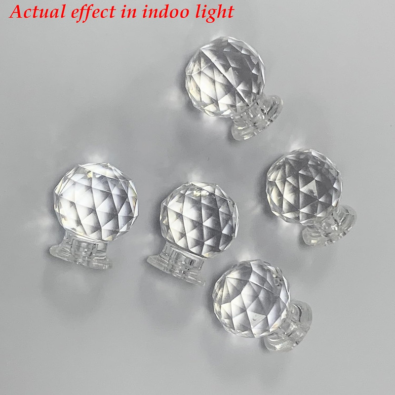 20Pcs Acrylic Pull Knobs Plastic Mini Pulls Clear for Small Furniture Wood Box J gallery