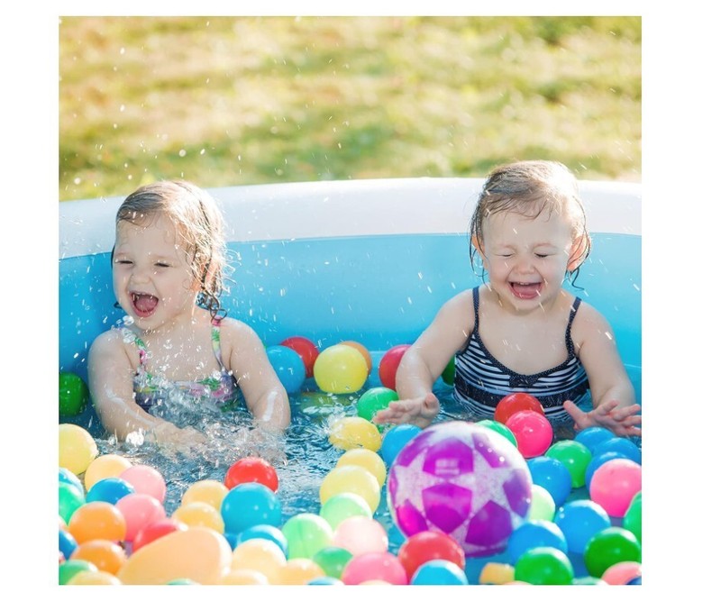 Evajoy Inflatable Swimming Pool 491 Gallons 88"x 85"x30" Family Size With Seat gallery