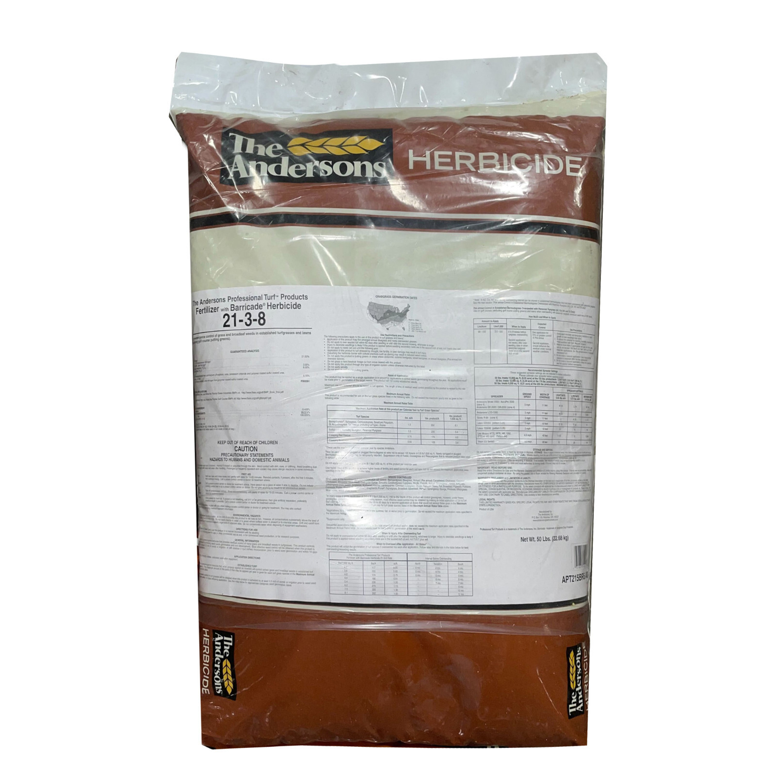 21-3-8 Fertilizing Granules w/Barricade 2-in-1 Weed and Feed 50lb NOT FOR: CA,NY gallery