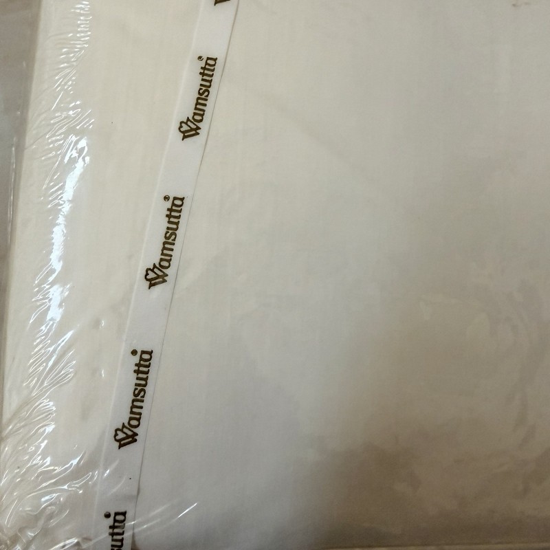Wamsutta SUPERCALE Easy-care 200 Thread Percale Twin Flat Sheet Cotton Ivory USA gallery