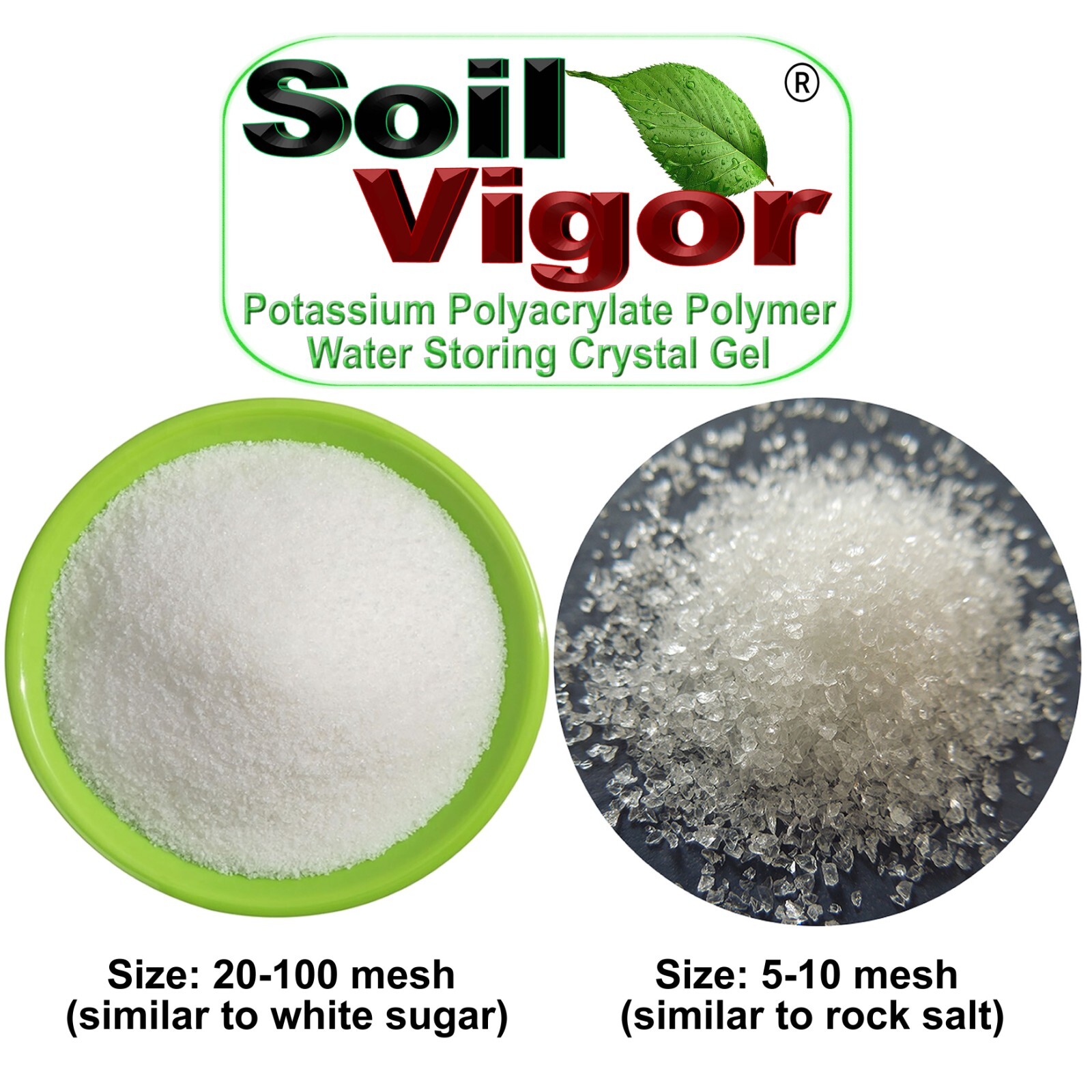 Soil Vigor Potassium Super Absorbent Polymer, Enhances Plant Care 2 Pounds gallery