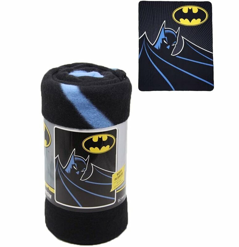 New Batman Silhouette Fleece Throw Gift Blanket DC Comics Superhero Shield Logo gallery