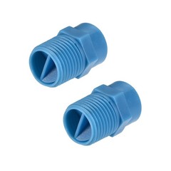 2Pcs Full Cone Tip 1/2BSPT Plastic PP Wide Angle Nozzle