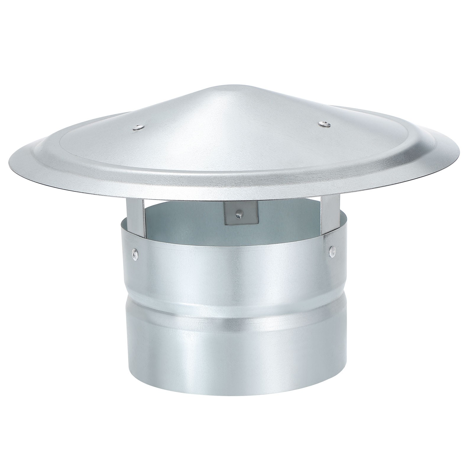 1 Pcs 6-Inch Round Chimney Cap, Galvanized Iron Cone Top Chimney Cap (L 9.84In) gallery