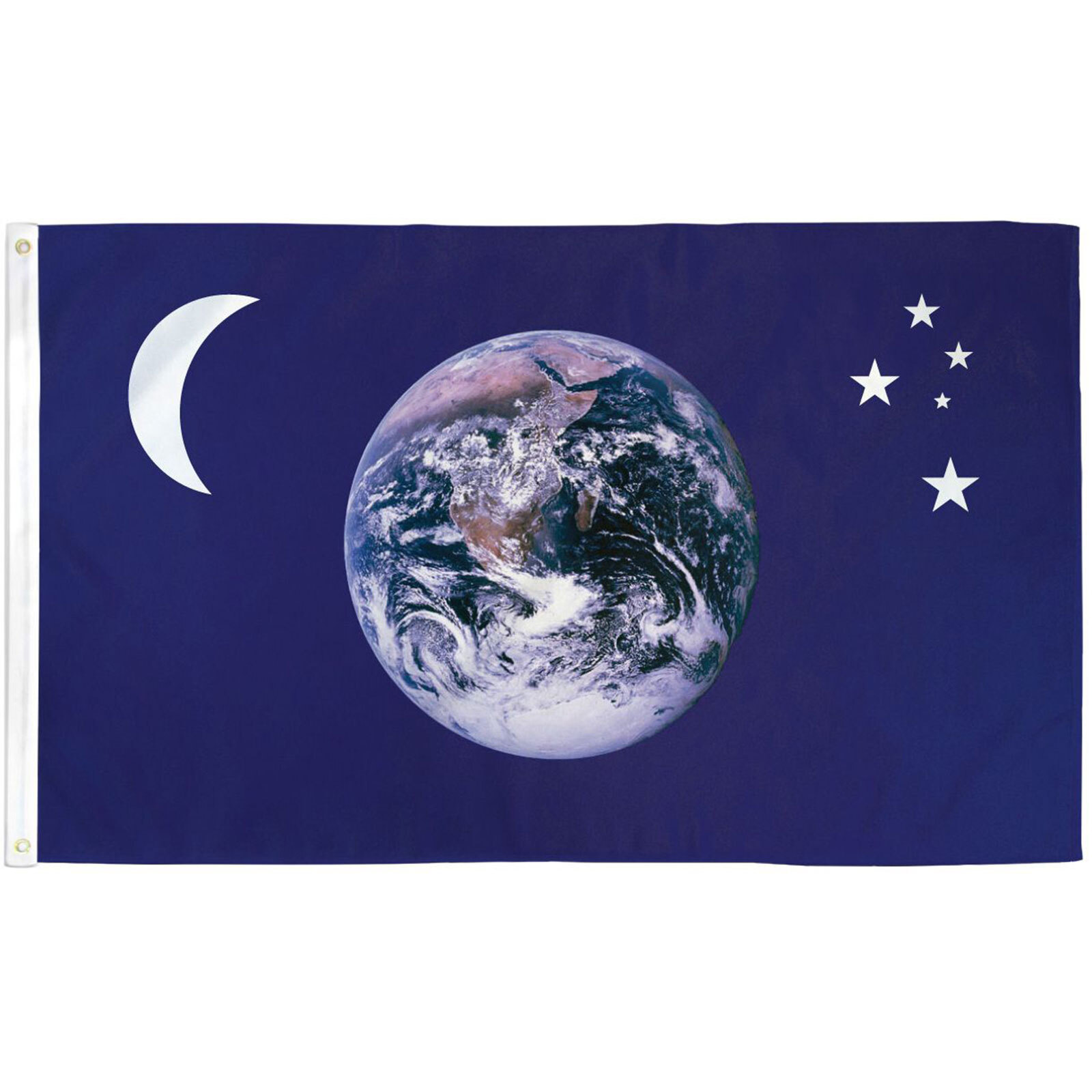 EARTH MOON & STARS 3X5 FLAG gallery