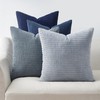 Navy Throw Pillows Covers Couch-18" x 18" Set of 4-Multi Marine/Dusty/Grey/Blue gallery