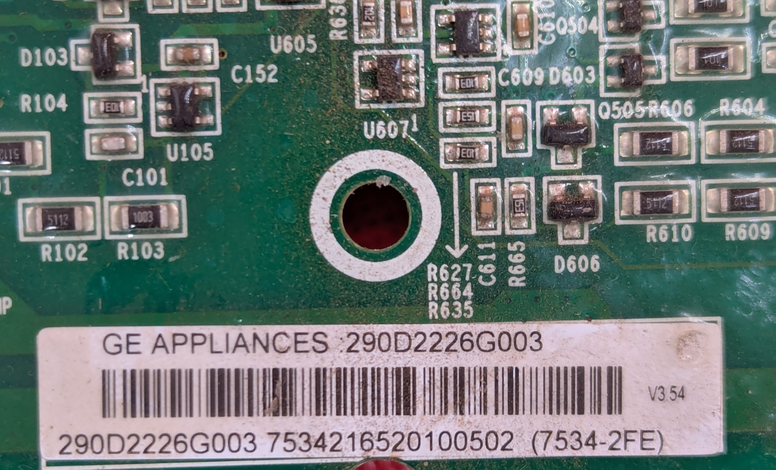 GE WASHER CONTROL BOARD 290D226G003 WD-18807 gallery