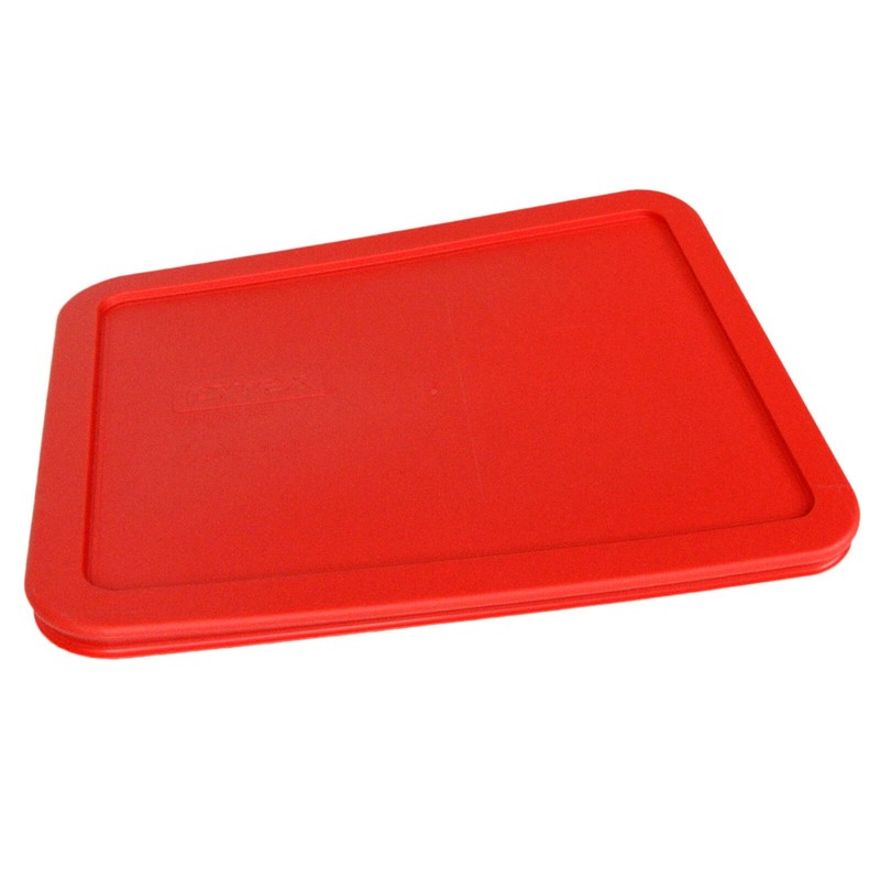 Pyrex 7211 6-Cup Rectangle Glass Storage Dish w/ 7211-PC Red Lid Cover (2-Pack) gallery