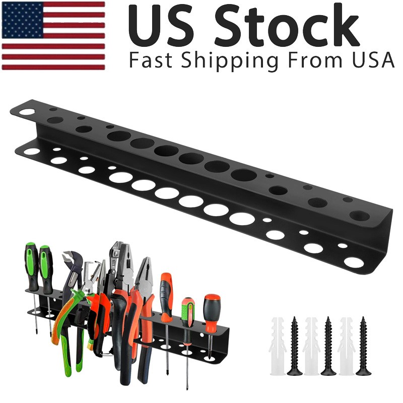 Tool Rail Rack Holder Screwdriver Organizer Wall Mount Hanger Shelf for Garage gallery