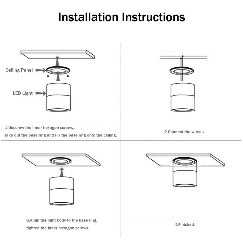 Adjustable Surface Mounted LED Ceiling Downlight Wall Spot Light + Driver HRM gallery