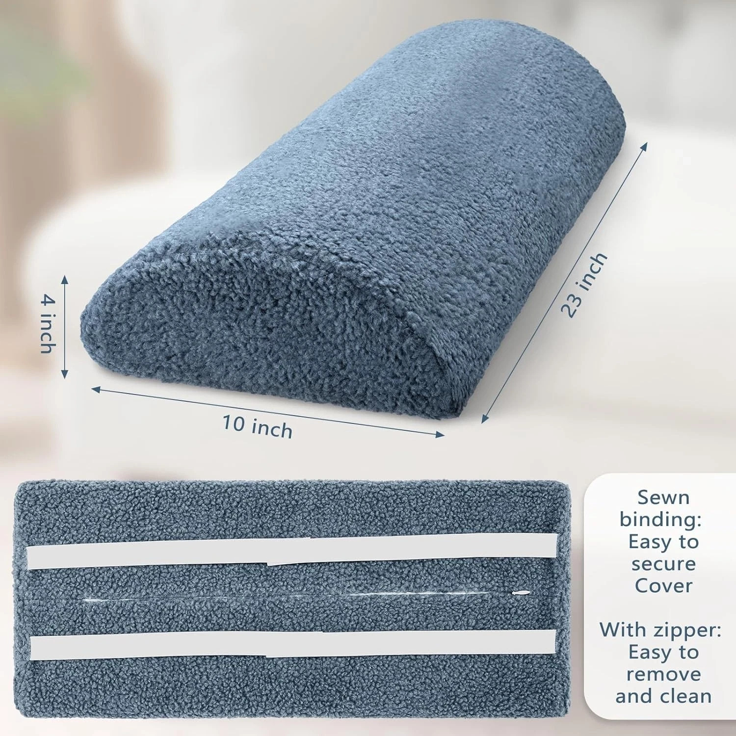 Half Moon Recliner Leg Rest Cushion Sofa Foot Rest Pillow for Sleeping gallery
