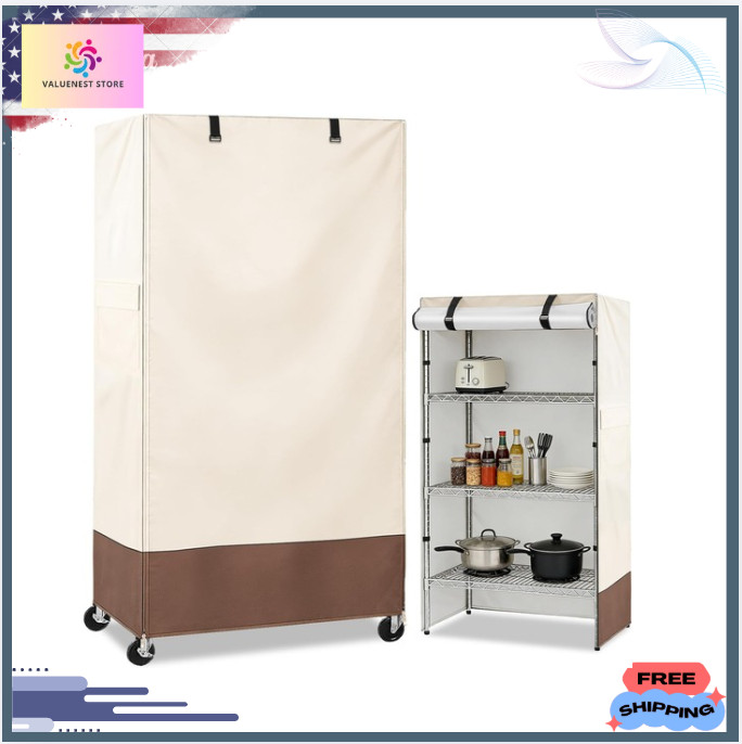 Wire Shelf Cover 600D Waterproof Dustproof Heavy Duty Zipper 48x24x72 gallery