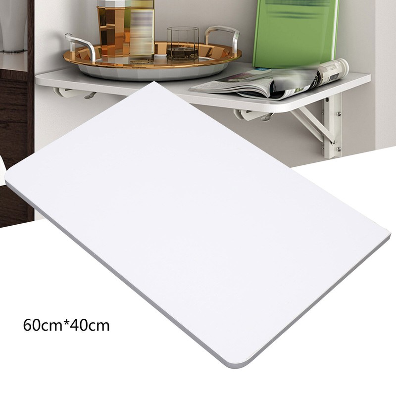 Wall Mounted Table Folding 60x40cm Floating Laptop Desk Fold-Down Work gallery