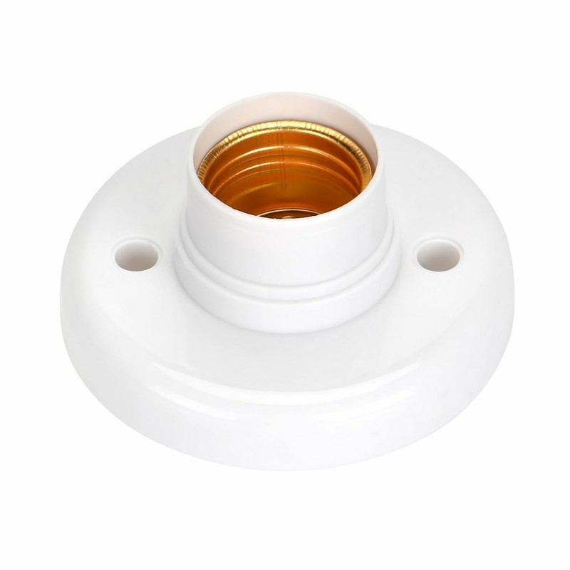 E27 Light Bulb Screw Cap Socket Adapter Pendant Lamp Round Fixing Base Holder gallery