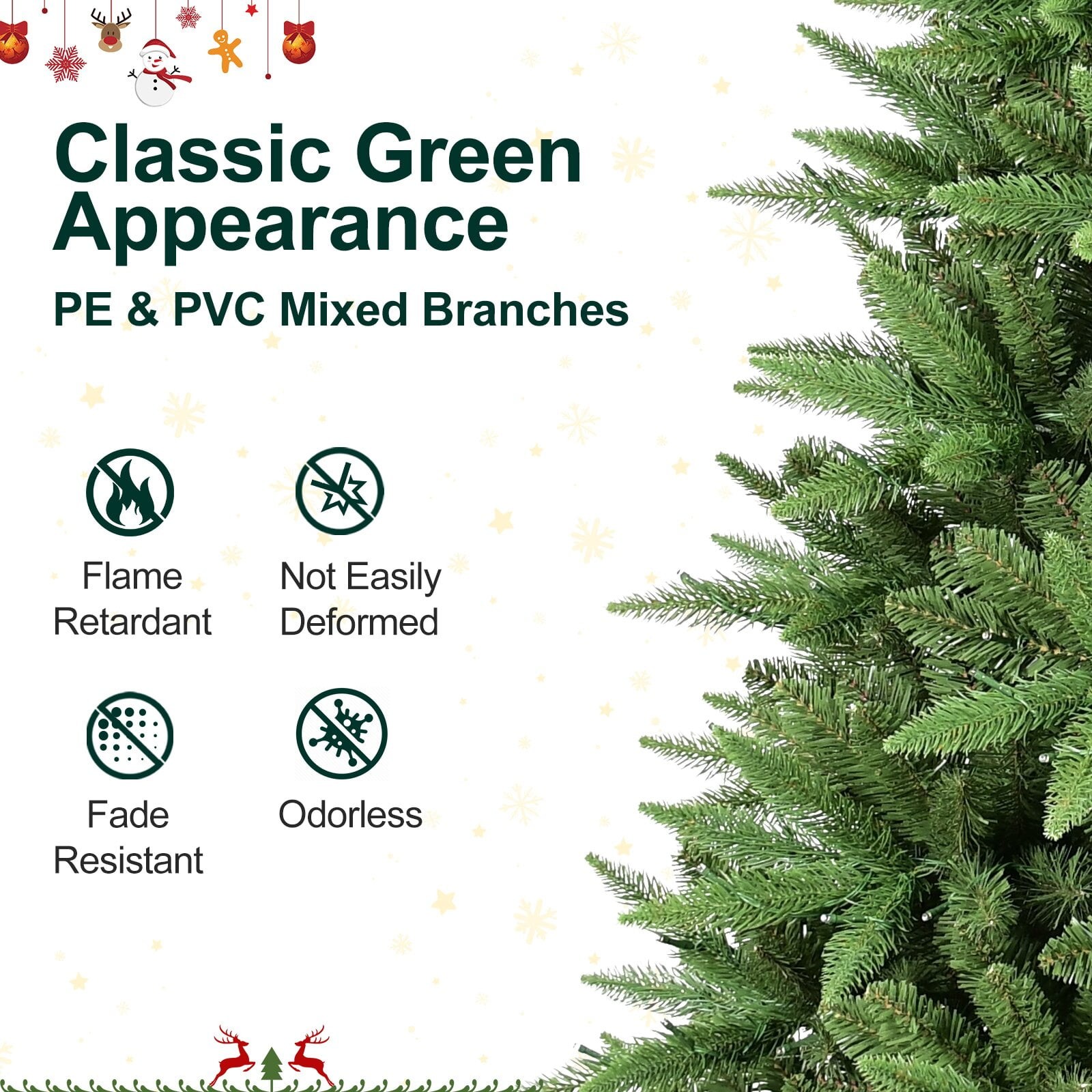 4-9ft Aritificial Skinny Christmas Tree Premium Pencil Xmas Tree PE&PVC Branches gallery