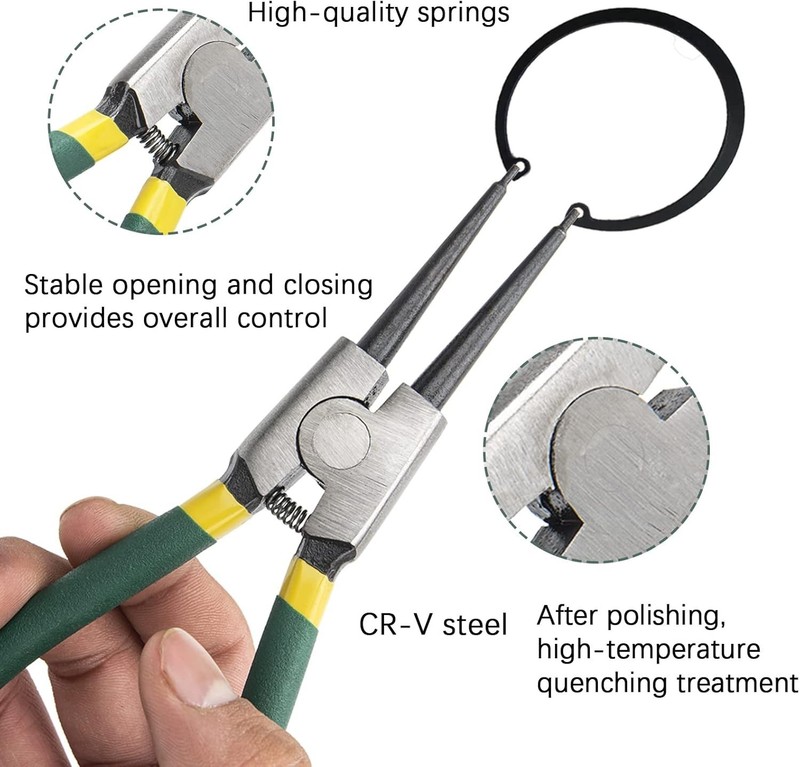 4Pcs 7" Internal/External Snap Ring Pliers Set Heavy Duty Circlip Pliers Kit NEW gallery