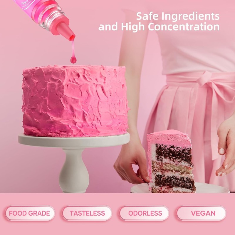 Food Coloring for Baking - 26 Vibrant Cake Coloring Liquid Set for Dessert De... gallery