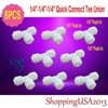 8 Pcs Quick Connect Tee Union Fitting 1/4" Push In Connector Water Filter RO BSP gallery
