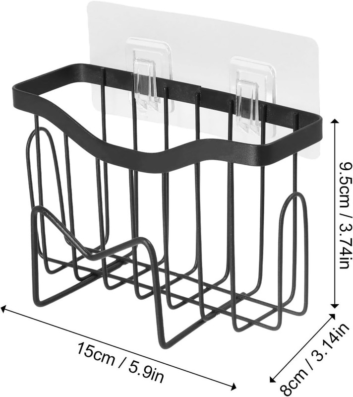 Sponge Holder Suction Cup Stainless Steel Kitchen Dish Drain Sink Basket Racks gallery