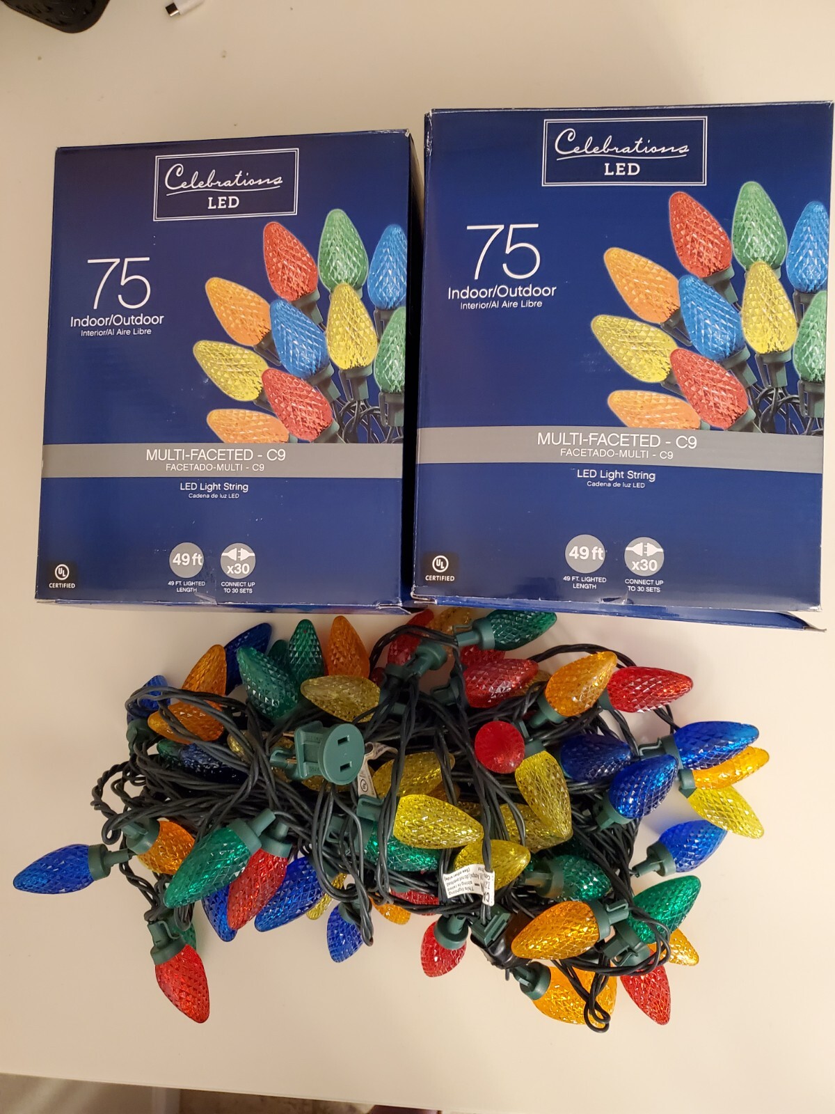 Celebrations LED 75 In/Outdoor Multi-Faceted-C9 Light Strings gallery