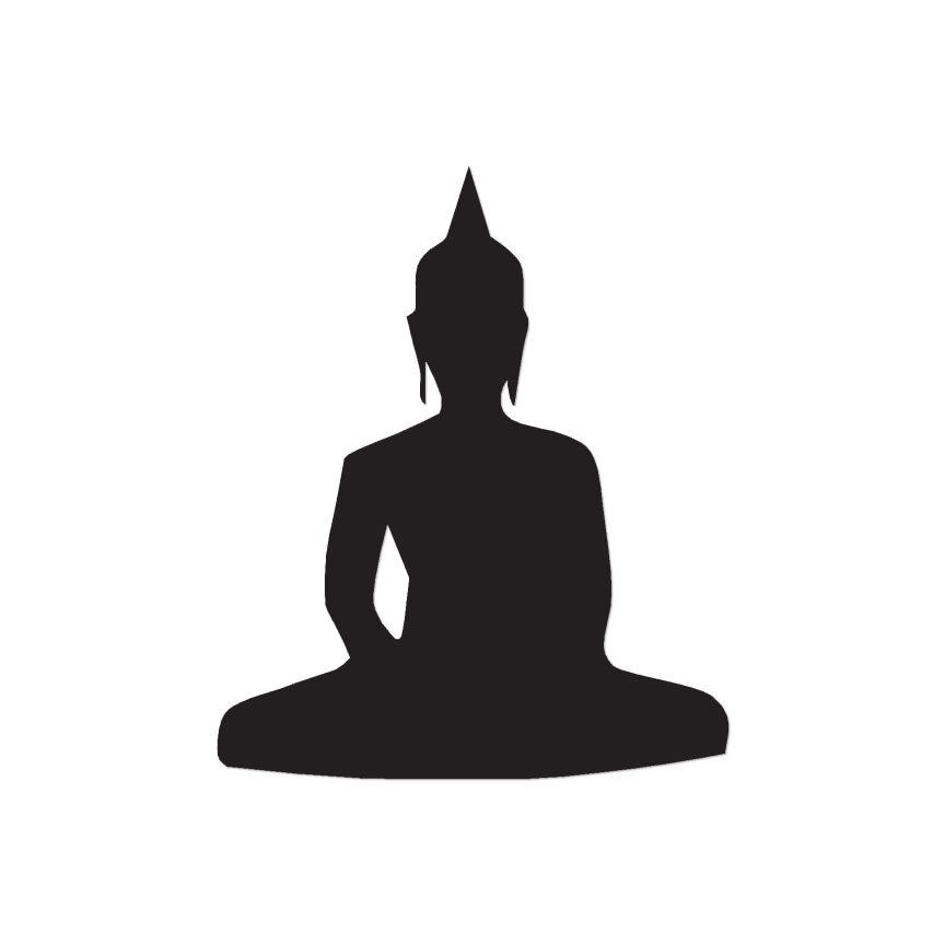 Sitting Buddha - Vinyl Decal Sticker - Multiple Color & Sizes - ebn630 gallery