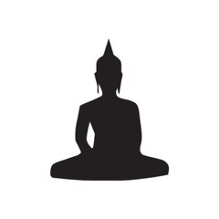 Sitting Buddha – Vinyl Decal Sticker – Multiple Color & Sizes – ebn630
