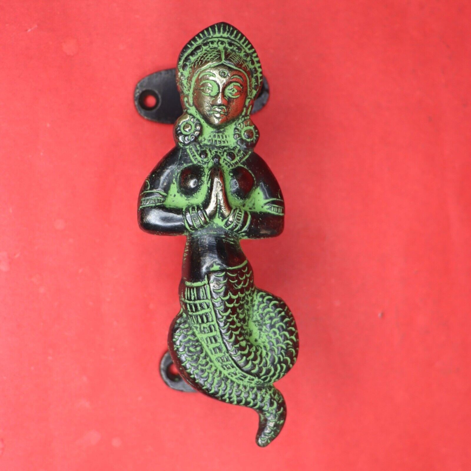 Serpent Woman Shape Antique Style Handmade Brass Wardrobe Almirah Door Handle gallery