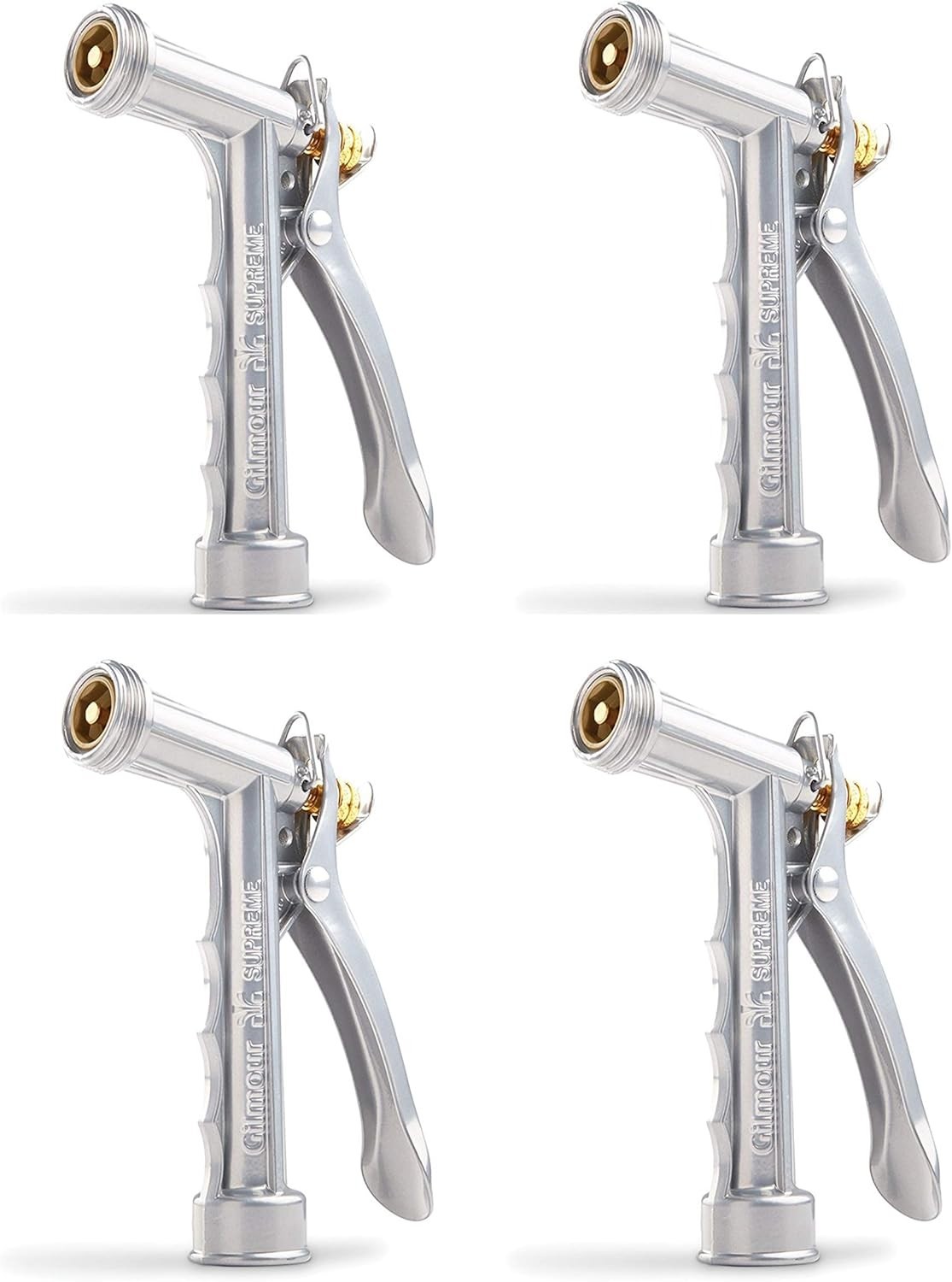 New Gilmour Solid Metal Hose Spray Nozzle with Threaded Front 573TF, 4 Pack gallery