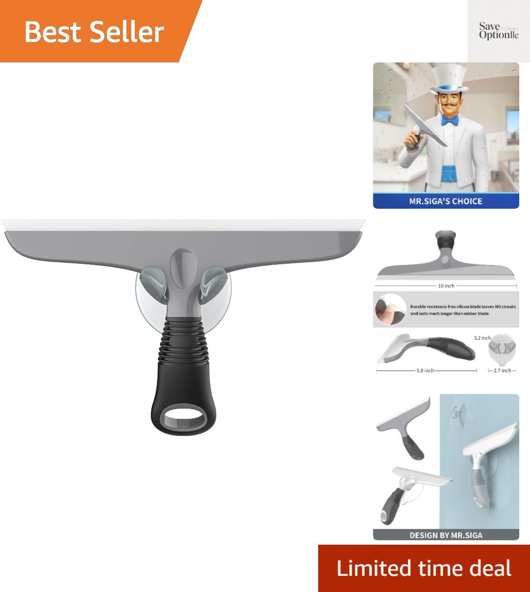 Multi-Purpose Silicon Squeegee for Window, Glass, Shower Door, Car Windshield... gallery