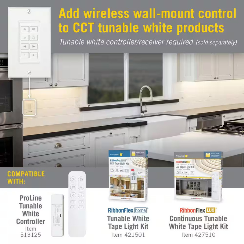 Wireless White Light Dimmer Switch for CCT Tunable White LED Lights gallery