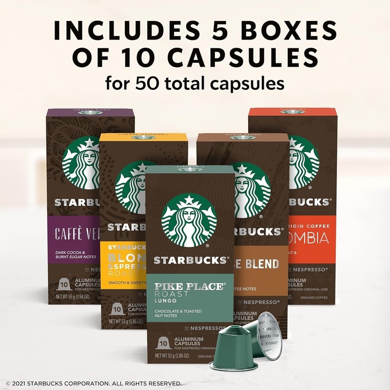 Nespresso 50-Count Variety Pack: Freshly Sealed Espresso Pods in Eco Aluminum gallery