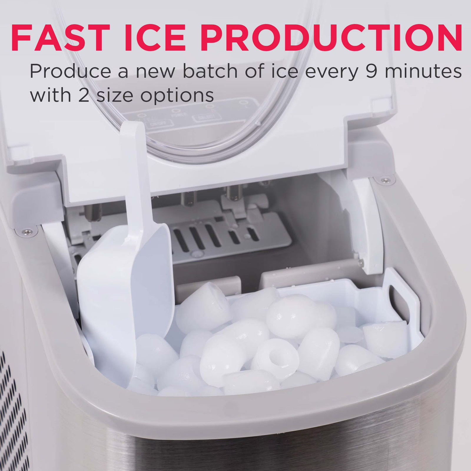 26 lbs Countertop Ice Maker with Stainless Steel Finish gallery