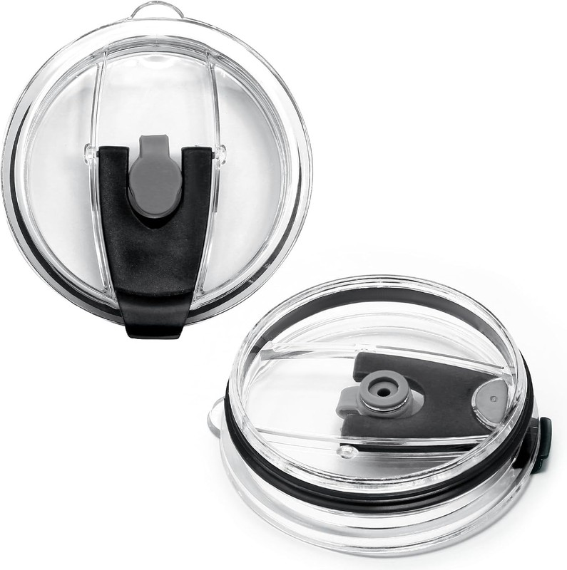 Durable Black Flip Lids for 20oz Cups - 2 Pack Spill-Proof Replacement gallery