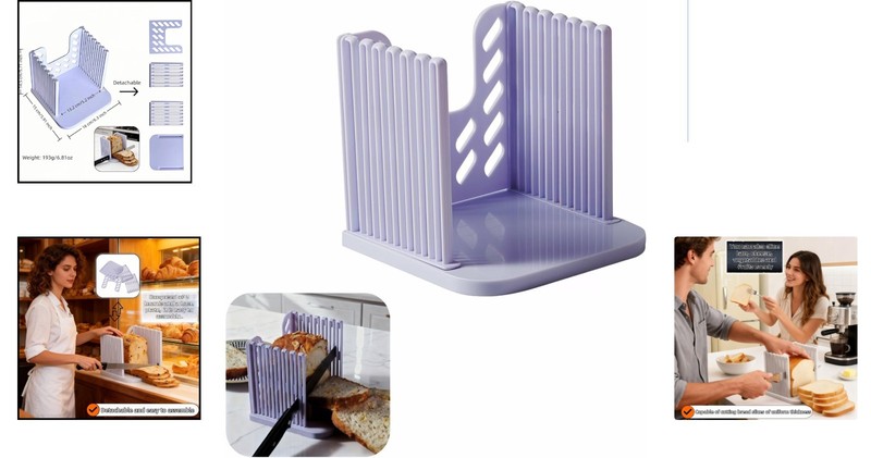Perfect Homemade Bread Slicer - Adjustable Thickness Tool for Kitchen & Gifting gallery