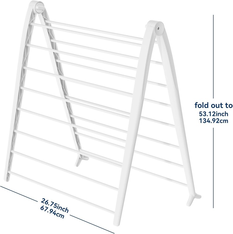 Durable Foldable Drying Rack in Pearl - Perfect for Laundry and Space Management gallery