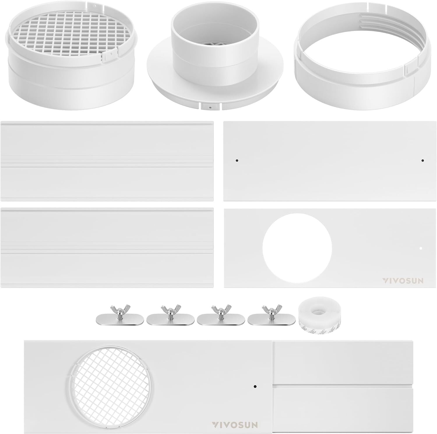 Vivosun Window Duct Kit, for Inline Fan 4"/6" Ducting & 5.9" Hose AC Window Seal gallery