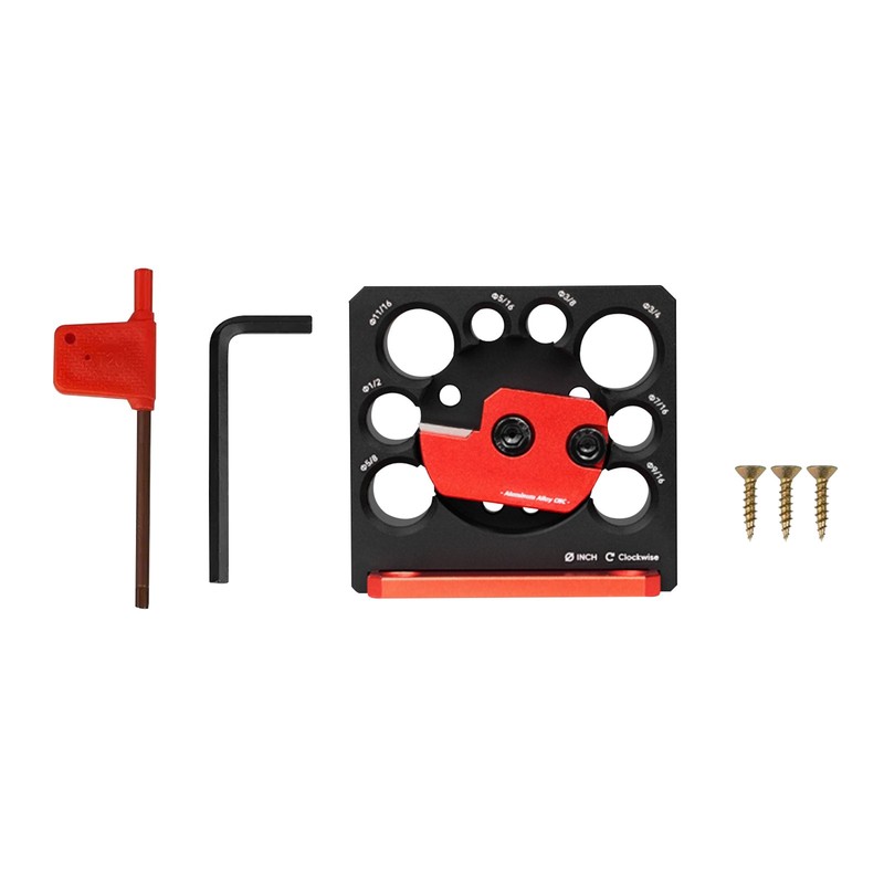 8-Hole Adjustable Dowel Maker Jig Drill Milling Tool CNC Aluminum Red/Black gallery
