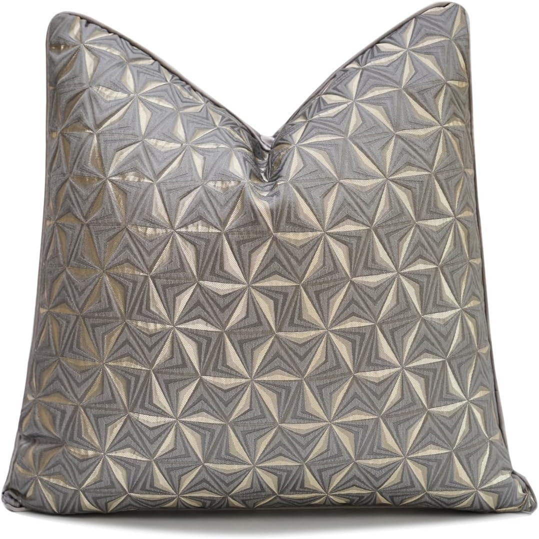 1Pc Polyester Luxury Contemporary Pillow Cover, Abstract Texture Geometric Lines gallery