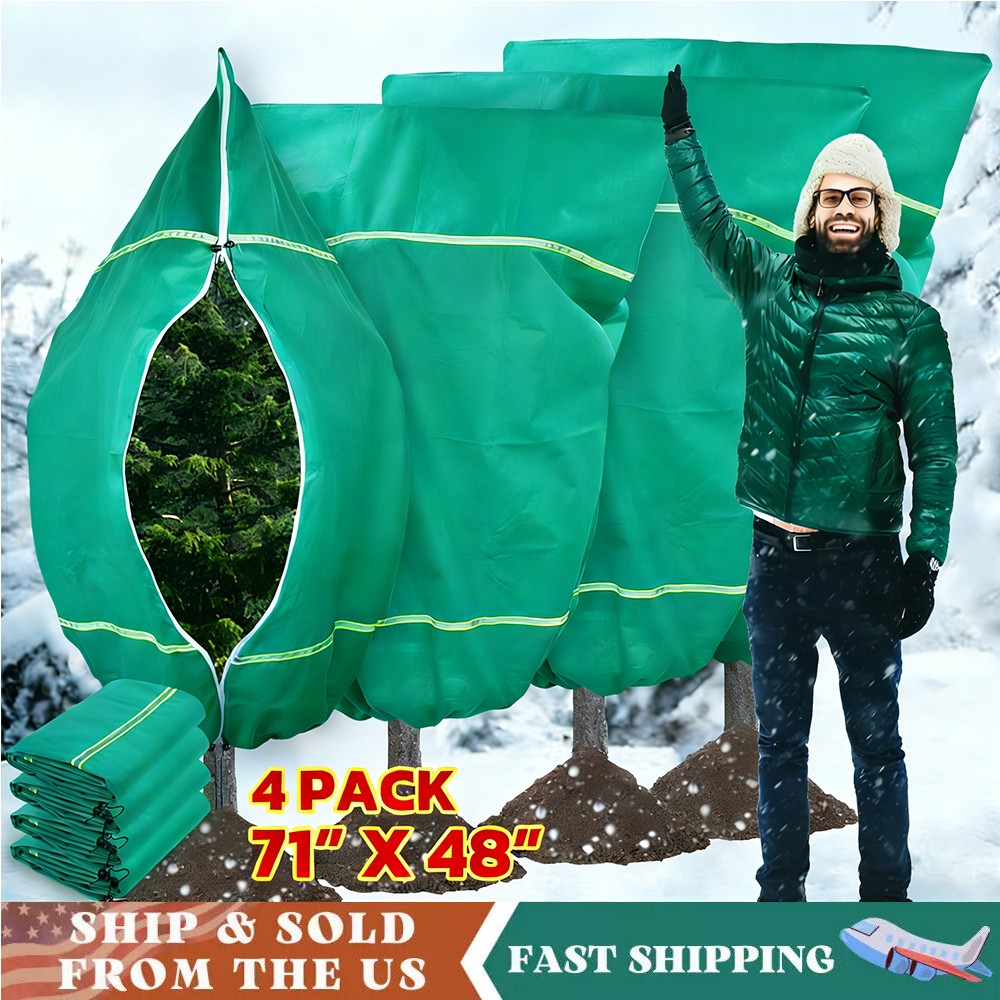 4PCS Large Plant Covers for Winter Frost Protection Reusable Bags w/Drawstring gallery